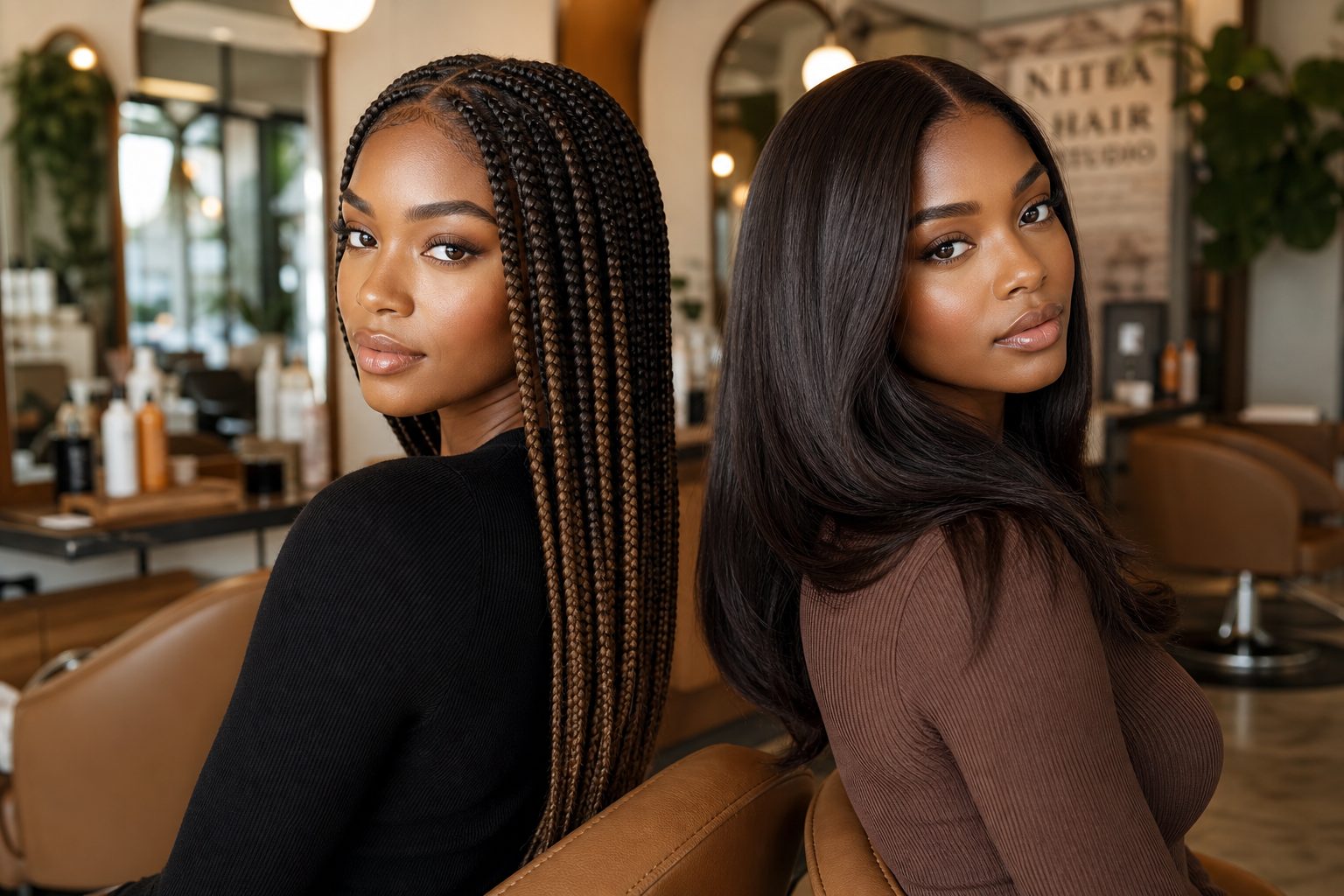 Beautiful braided and styled hair